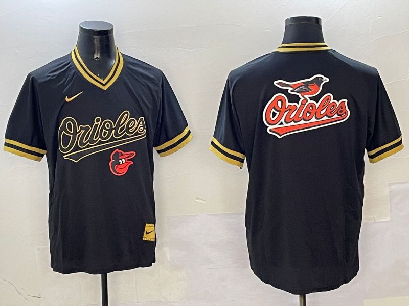 Men Baltimore Orioles Blank Black Gold Game 2025 Nike MLB Jersey style 6->baltimore orioles->MLB Jersey